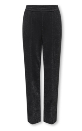 Only - Broek - KOGPOPTRASH-SUKI - Glitters - Black Silver Lurex