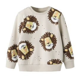 Name It - Sweater - Trui - NMMSAKU - Silver Lining - Leeuw