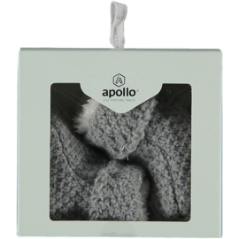 Apollo - Baby - Slofjes - Knit - Grijs - Giftbox - New Born - Maat 50/56