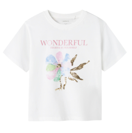 Name It - T-shirt - Dukko - Wonderful - Wit