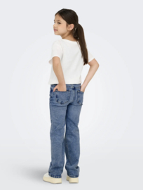 Only - Broek - KOGJUICY - Wide Leg -  Light Blue Denim