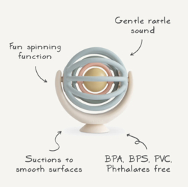 Mushie - Suction Spinner Ball - Rustgevende kleuren