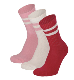 Apollo - Sport - Sokken - 3-pack - Roze - Wit