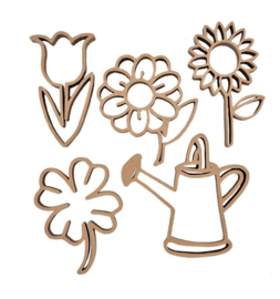 Grennn - Uitstekers - Bloemen - Set van 5