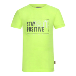 DJ Dutchjeans - T-shirt - Neon - Yellow - Stay - Positive