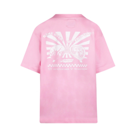 No Way Monday x Job Dutchtuber - T-shirt - Backprint - Roze