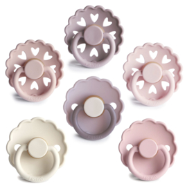 Frigg - Speenset - Blooming - Love - Latex - 6 stuks - 0/6 maanden