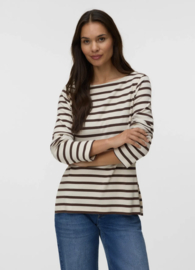 Mamalicious - MLLANE - Top - Longsleeve - Gestreept - Hot Fudge