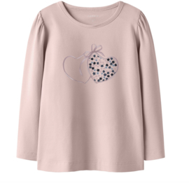 Name It - T-shirt - NMFLIASA - Hartjes - Lotus