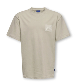 Only & Sons - T-shirt - Osjmilo - Backprint - Silver Lining