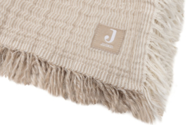 Jollein - Deken - Wieg - Jersey - Stripe - Biscuit - Ivory - 75x100 cm