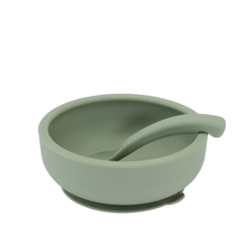 Bowl - Met - Deksel - En - Lepel - Sage