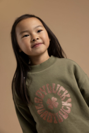 Noppies - Trui - Sweater - Lucky - Glitterprint- Groen