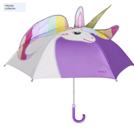 Playshoes - 3D - Paraplu - Unicorn - Eenhoorn - Paars