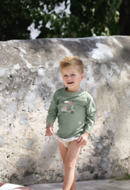 Lässig UV Shirt - Longsleeve - Scooter - Dog - Hond - Groen