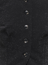 Only - Gilet - KOGALYA - Glitters - Black Silver Lurex