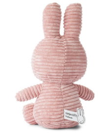 Nijntje - Miffy - Knuffel - Sitting -  Corduroy - Pink - 23 cm