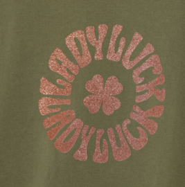 Noppies - Trui - Sweater - Lucky - Glitterprint- Groen