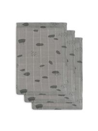 Jollein - Hydrofiel - Washandje - Hydrofiel - Spot - Storm - Grey - 3 -Pack