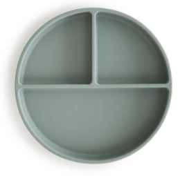 Mushie - Siliconen - Bord - Cambridge - Blue - Zuignap