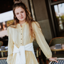 No Way Monday - Jurk - Geel - Ruches