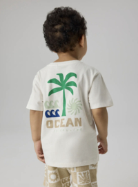 Name It - T-shirt - NMMHADRIAN - Backprint - Cloud Dancer