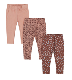 Dirkje - Leggings - 3 stuks - Dusty - Pink - Maat 62