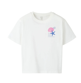 Name It - T-shirt - NKFHENNIE - Backprint - Cloud Dancer