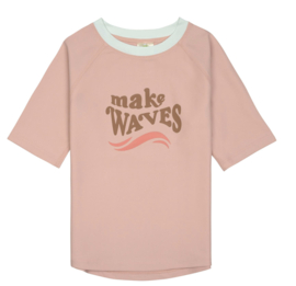 Lässig - UV - T-shirt - Make - Waves - Peach - Roze