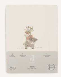 Jollein - Laken - Wieg - Barn Buddies - 75x100 cm