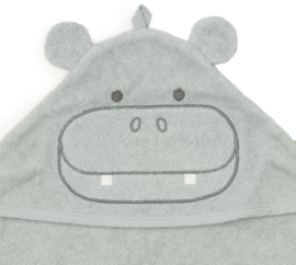 Jollein - Badcape - Badstof - Hippo Happy - 75x75 cm