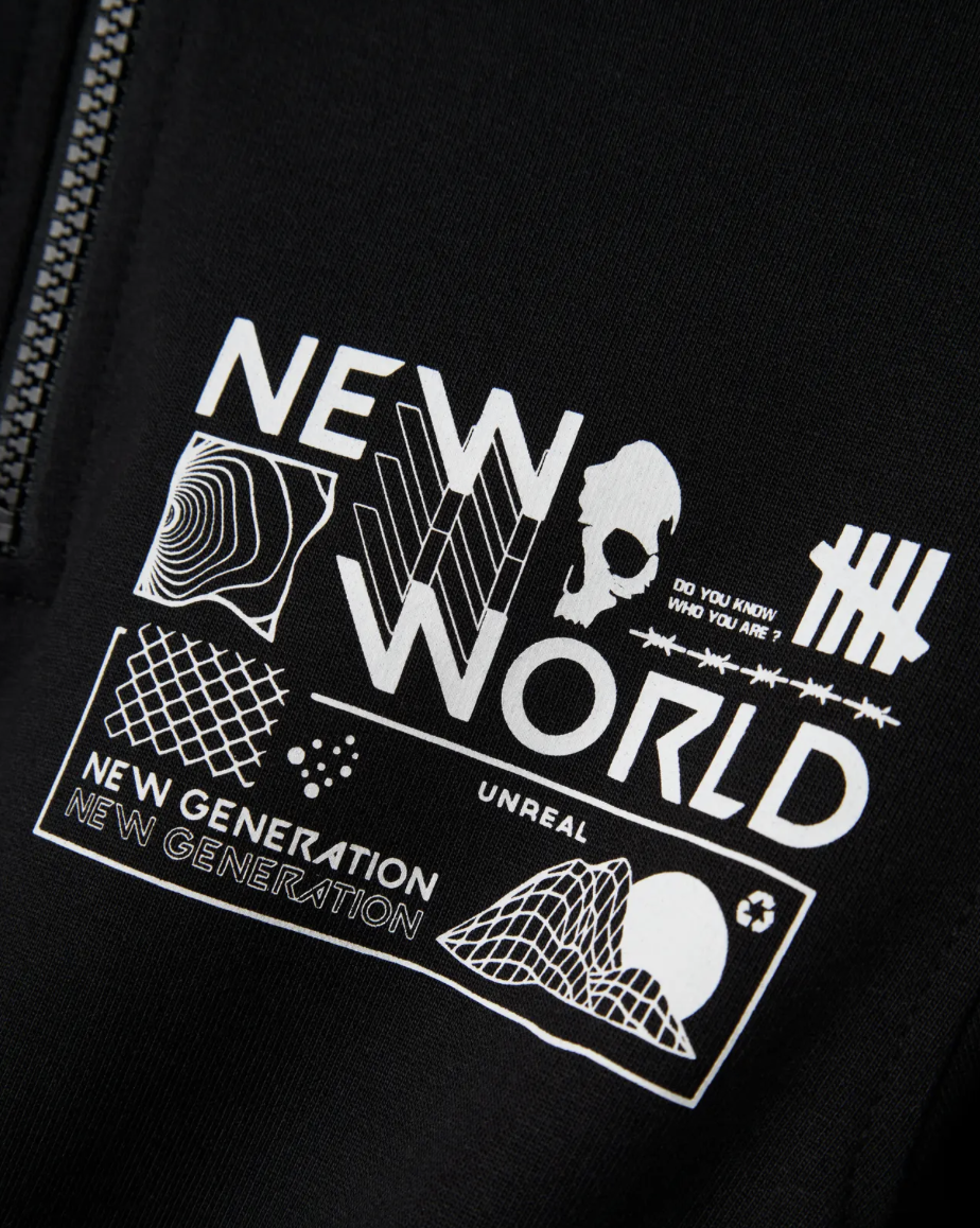 Name It - Zip - Sweater - Kimba - Zwart