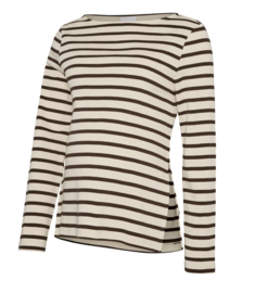 Mamalicious - MLLANE - Top - Longsleeve - Gestreept - Hot Fudge