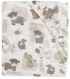 Jollein - Hoeslaken Jersey - Barn Buddies - 70/75x140/150 cm