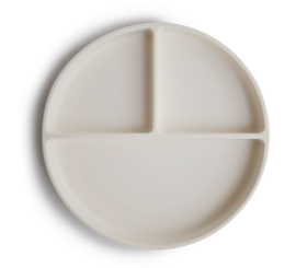 Mushie - Siliconen - Bord - Ivory - Zuignap