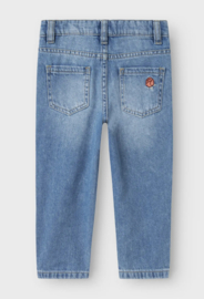 Name It - Broek - Bella - Mom jeans - Roosjes - Light blue denim