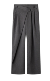 Name It - Broek - NKFLULU - Wide Pants - Grey Melange