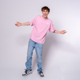 No Way Monday x Job Dutchtuber - T-shirt - Backprint - Roze