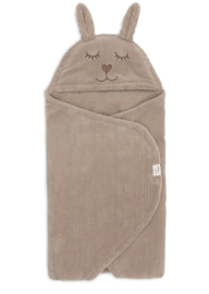 Jollein - Wikkeldeken - Bunny - Cloudy Rib - Milky Coffee