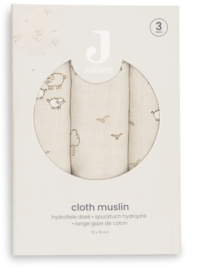 Jollein - Hydrofiele Doek - Small - 70x70cm - Woolly - 3 Stuks