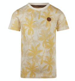 Koko Noko - T-shirt - Palmbomen - Geel - Wit
