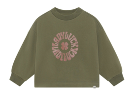 Noppies - Trui - Sweater - Lucky - Glitterprint- Groen