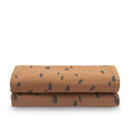 Jollein - Hydrofiel - Multidoek - 115x115cm - Spot - Caramel - 2- Pack