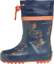 Playshoes - Regenlaarzen - Bosdieren - Donkerblauw