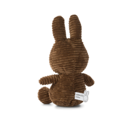 Nijntje - Miffy - knuffel - Sitting - Corduroy - Brown - 23 cm