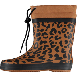 XQ Footwear - Regenlaarzen - Panterprint - Bruin - Zwart