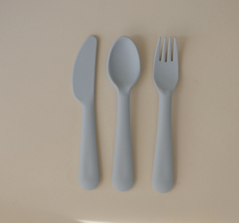 Mushie -Bestekset - Powder - Blue