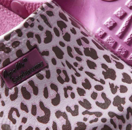 XQ Footwear - Tuinklompen - Panterprint - Roze