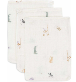 Jollein - Baby - Washandjes - Jungle Jambo - 15x20 cm - 3 Stuks