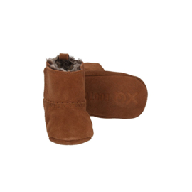 Leren -Baby - Schoentjes - Booties  - Cognac - 12/18 maanden